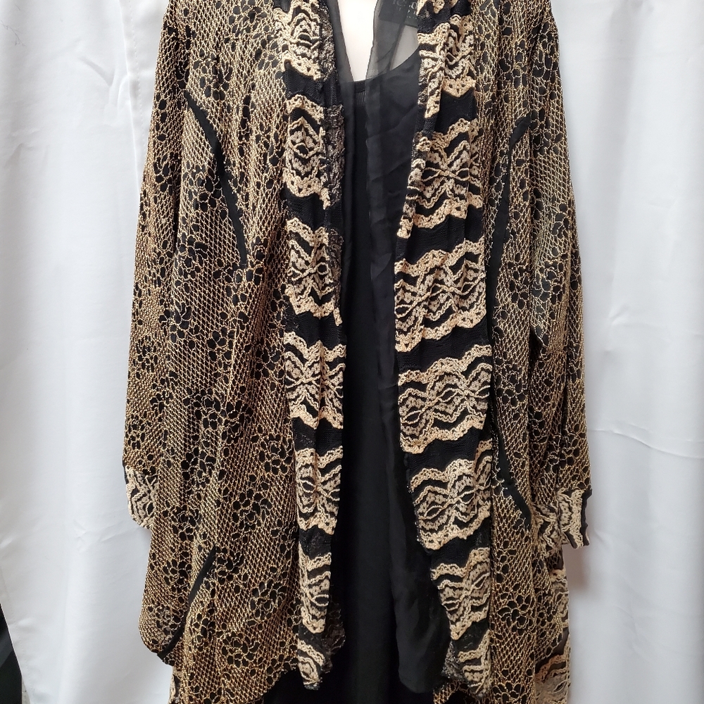 BLACK/GOLD 5X LACE JACKET